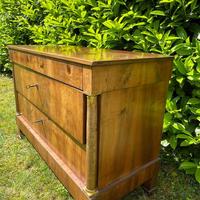 Credenza “Impero”  in piuma di noce Luigi XVI