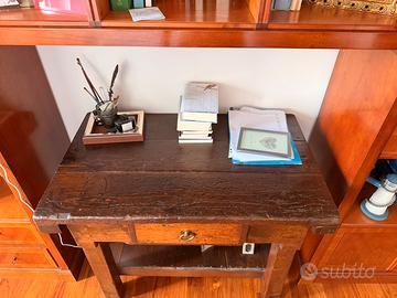 Banco da lavoro antico in legno massello