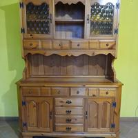 credenza legno con vetrinetta