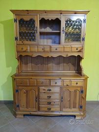 credenza legno con vetrinetta