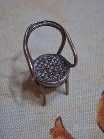 Sedia miniatura in argento 800