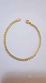 Bracciale groumette squadrato in oro 18kt 750