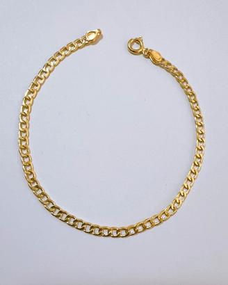 Bracciale groumette squadrato in oro 18kt 750