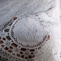 coperta in lino/pizzo