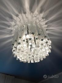 Lampadario Paolo Venini anni 70 vintage