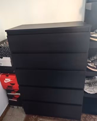 Cassettiera IKEA MALM 5 cassetti nero