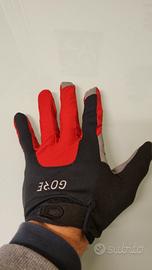 Guanti lunghi Gore Wear C5 Trail rosso nero  Tagli