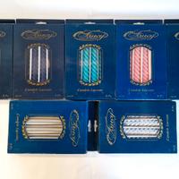 CANDELE laccate COLORATE d'alta qualità, 6 pezzi