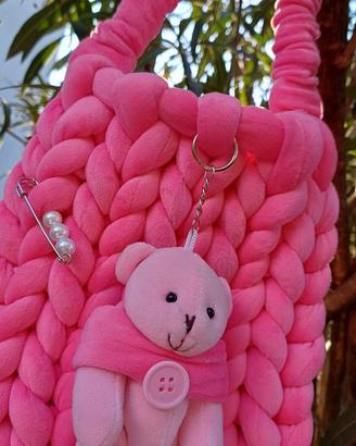 Borsa Marshmallow Rosa Barbie Fatta a Mano – Nuova
