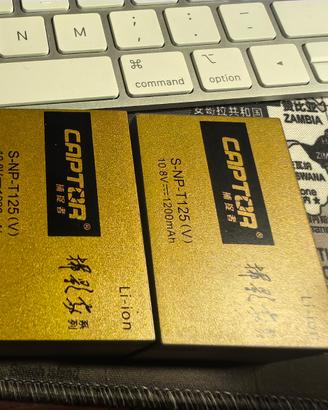 2 Batterie FB "S-NP-T 125" per Fujifilm GFX 100,