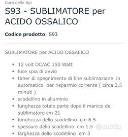 Sublimatore per apicoltura
