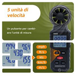 Anemometro Portatile 3 in 1 professionale - NUOVO
