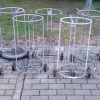 carrello cestino con ruote