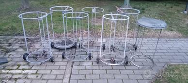 carrello cestino con ruote