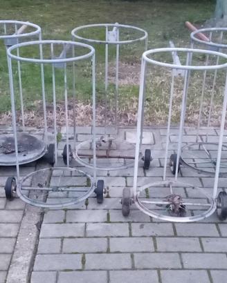 carrello cestino con ruote
