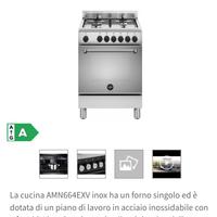 Cucina a gas con forno elettrico