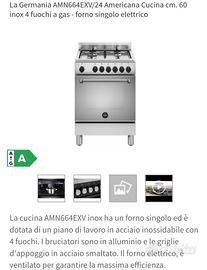 Cucina a gas con forno elettrico
