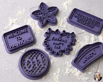 Set formine per biscotti Stranger Things, 6 pezzi
