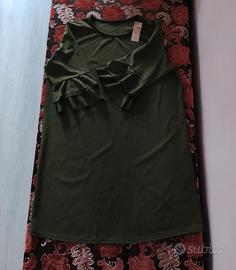 vestito verde con maniche sbarazzine 