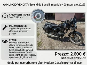 BENELLI IMPERIALE 400 (2022) – 5.000 KM