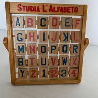 Alfabetiere Vintage in legno