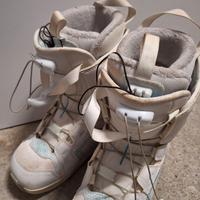 Scarponi snowboard Salomon donna white pearl TG 37