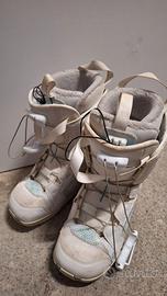 Scarponi snowboard Salomon donna white pearl TG 37