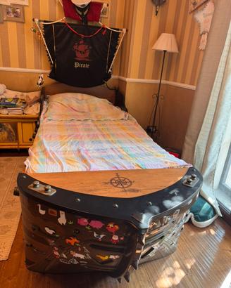 Letto singolo a forma di nave pirata CILEK