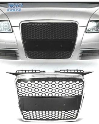 GRIGLIA AUDI A3 8P 8PA 05-08 LOOK RS CROMO NERO