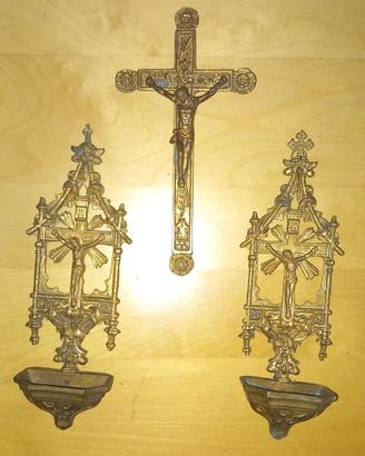 Trittico d'Arte Sacra Vintage da parete