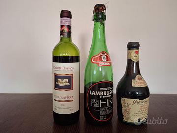 Set 3 bottiglie vino vintage