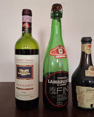 Set 3 bottiglie vino vintage
