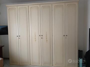 Armadio 6 ante laccato stile classico 