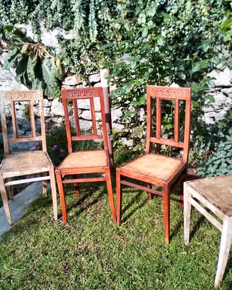 4 sedie epoca da restaurate