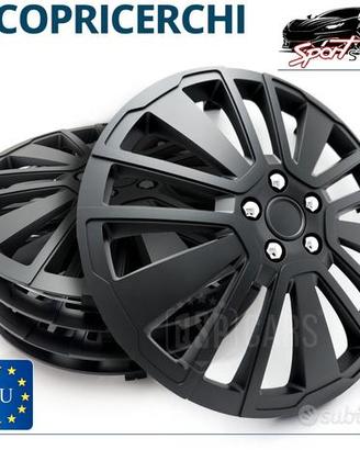 Copricerchi Auto 16 Pollici Coppette Sportive Nere