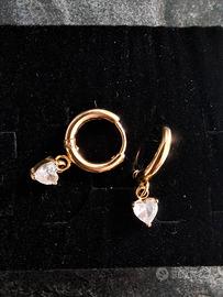 Orecchini a Cerchio con Cuore
