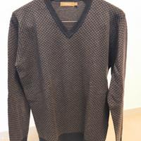 Maglione marrone Conbipel tg S collo a V