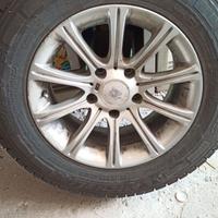 DISCO IN LEGA CON PNEUMATICI ESTIVI E CATENE NEVE