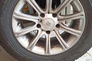 DISCO IN LEGA CON PNEUMATICI ESTIVI E CATENE NEVE