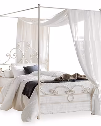 Letto  con baldacchino  removibile e materasso