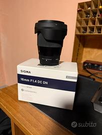 Sigma 16mm 1.4 Fujifilm x mount