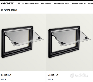 2 Finestre Dometic S4  90x50 cm Nuove