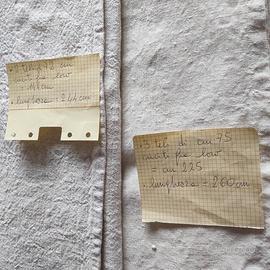 Teli canapa tessuti a mano a telaio. Lenzuola