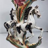 vaso in ceramica dipinta anni 50