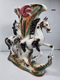 vaso in ceramica dipinta anni 50