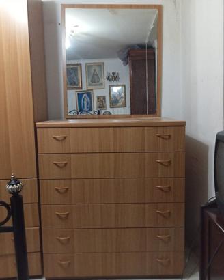 cassettiera con specchio