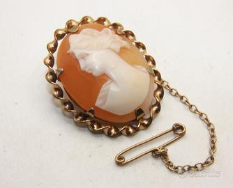 Antico e splendido cammeo oro 9ct
