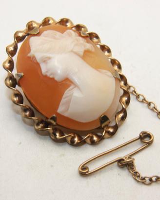 Antico e splendido cammeo oro 9ct