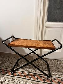 Tavolino ferro battuto e legno