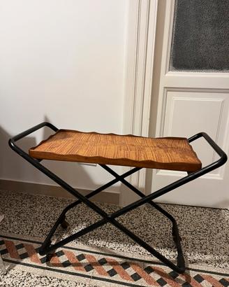 Tavolino ferro battuto e legno